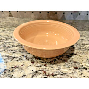 Fiesta Fiestaware HLC Apricot Serving Dish USA Homer Laughlin 8 1/4" Round Vtg